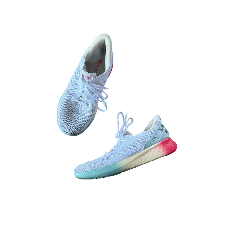 Kizik Athens Sunrise White‎ Hands Free Slip On Sneakers Shoes